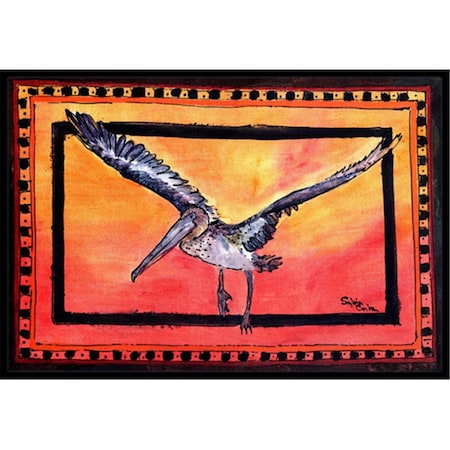 Carolines Treasures 18 x 27 in. Bird-Pelican Indoor and Outdoor Doormat 8095MAT